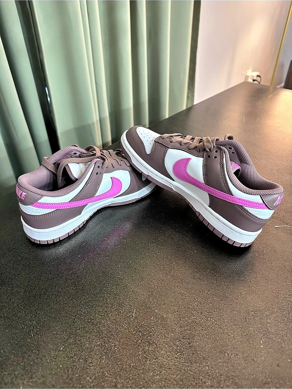Nike Dunk Low SE Just Do It Bronzine Pink Kids Sneakers Brown & Pink